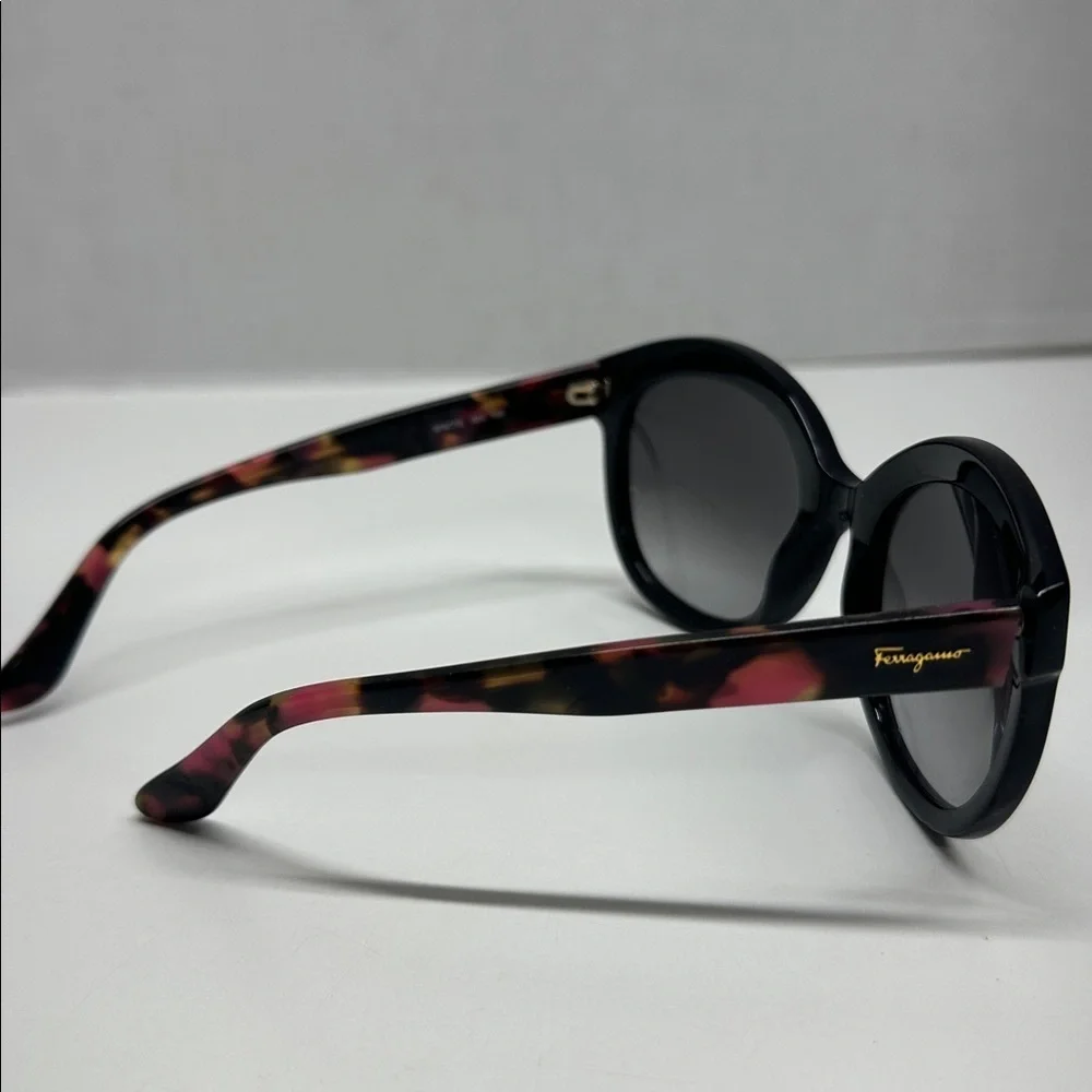 Salvatore Ferragamo Cat Eye Sunglasses Designer Sun Glasses Black Tortoise Pink